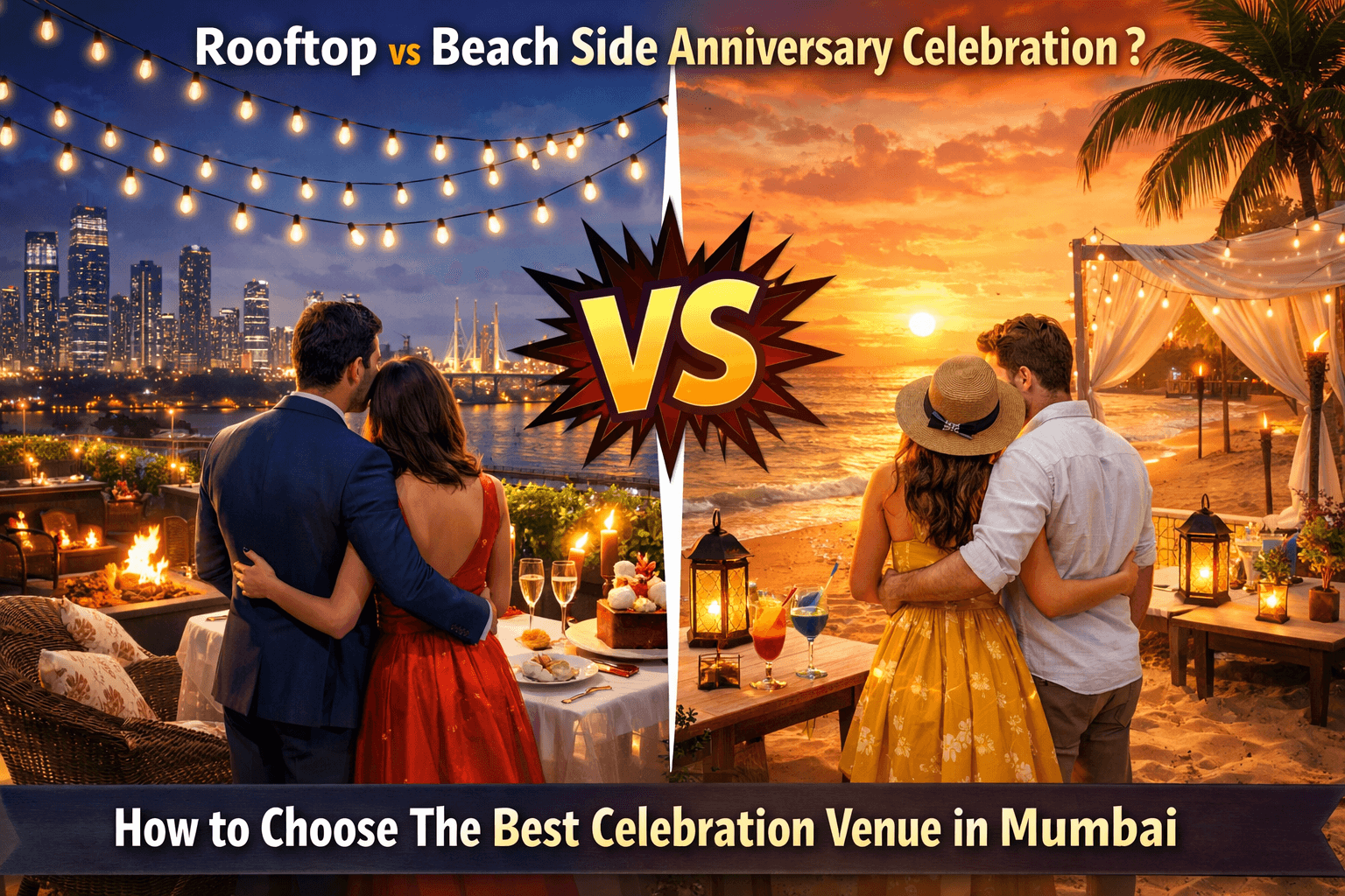Rooftop vs Beach Side Anniversary Celebration