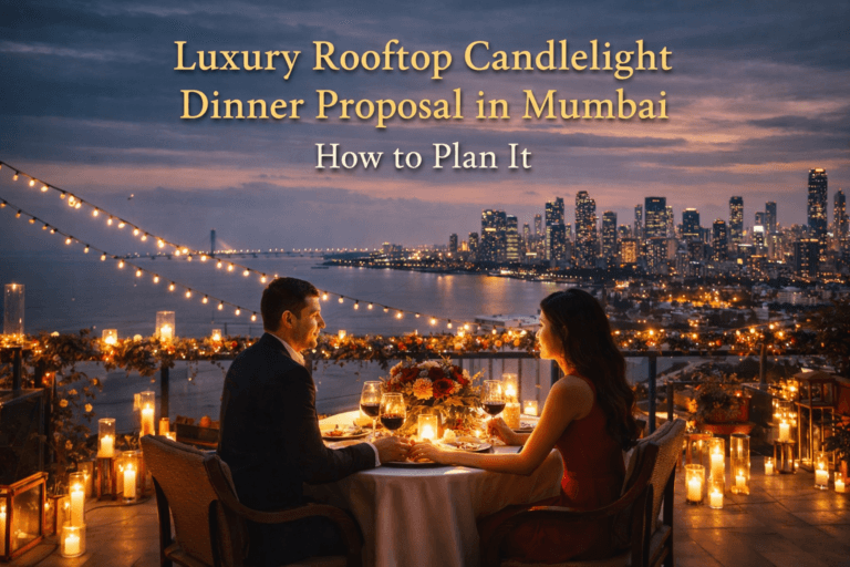 Luxury Rooftop Candlelight Dinner Proposal in Mumbai