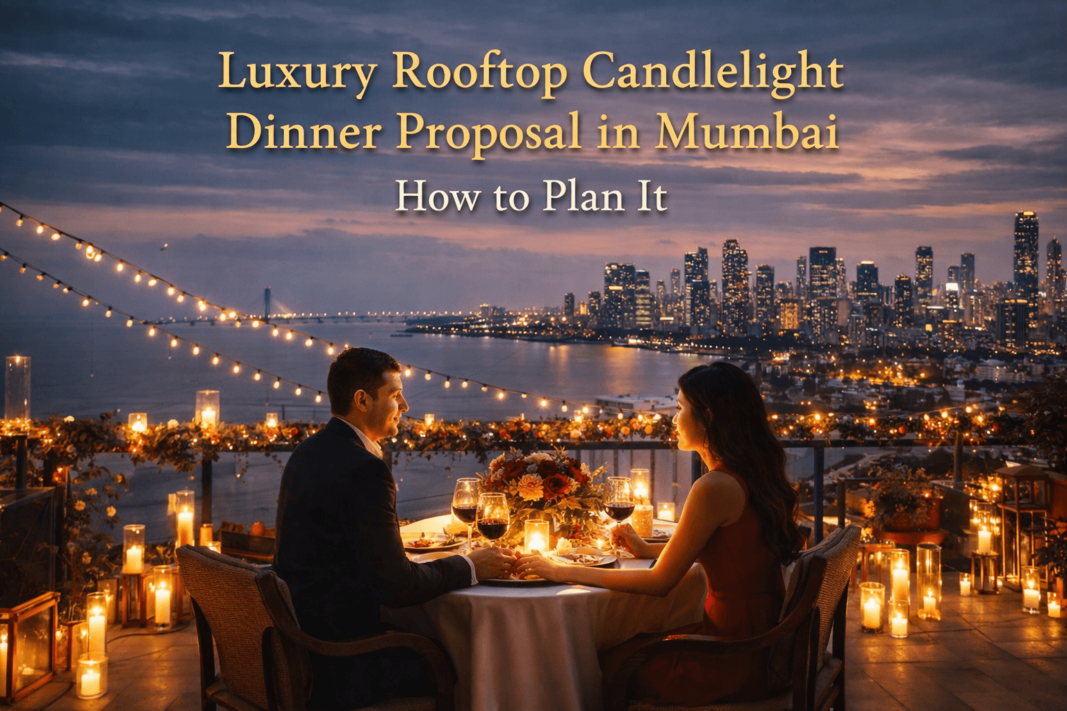 Luxury Rooftop Candlelight Dinner Proposal in Mumbai